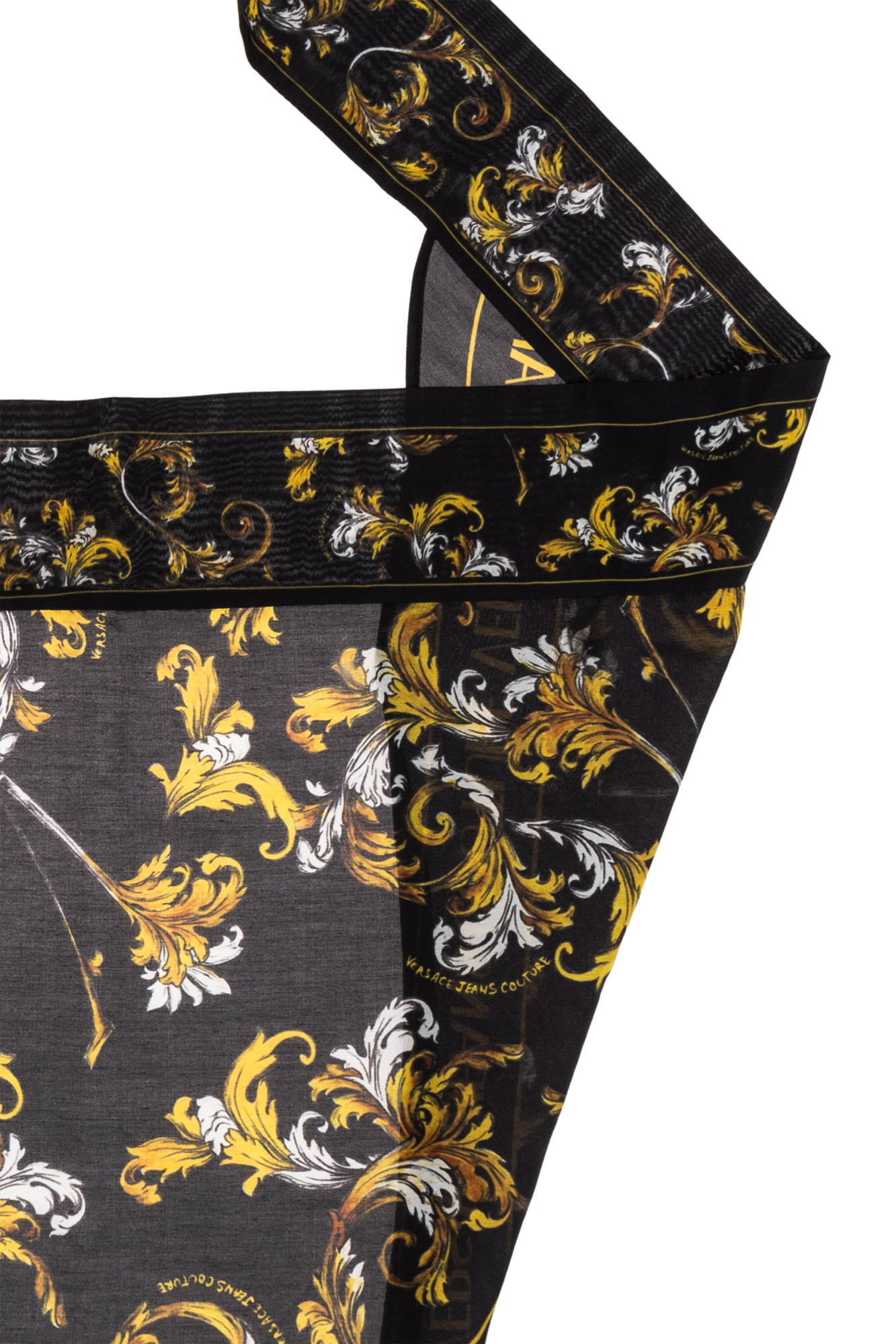 Black Triangle scarf with print Versace Jeans Couture Black Triangle scarf with print Versace Jeans Couture